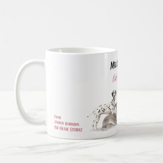 Niedlicher Dog School-Lehrer Kaffeetasse (Links)