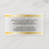 Niedlicher Doggie-Mops | Damask Muster Visitenkarte (Rückseite)