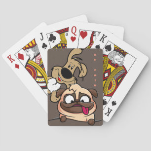 Niedlicher Doggy-Cartoon-Stil Spielkarten