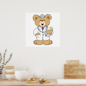 Niedlicher Doktor Teddy Bear Poster (Küche)