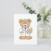 Niedlicher Doktor Teddy Bear Postkarte (Stehend Vorderseite)