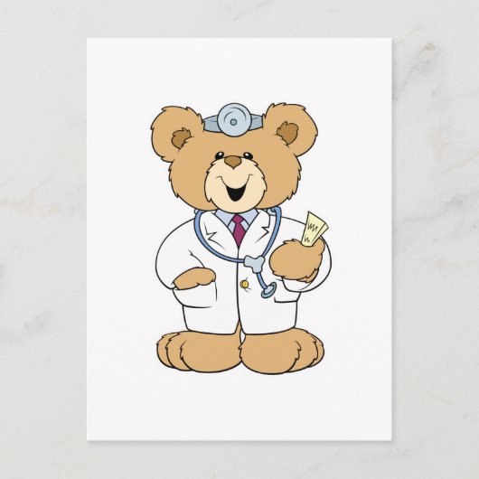 Niedlicher Doktor Teddy Bear Postkarte (Vorderseite)
