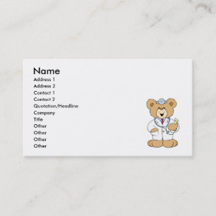 Niedlicher Doktor Teddy Bear Visitenkarte