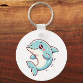 Niedlicher Dolphin-Schlüsselanhänger - Playful Oce Schlüsselanhänger (Vorderseite)