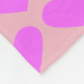 Niedlicher Donkey auf rosa Herzen Fleecedecke (Ecke)