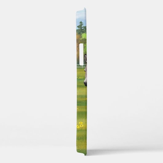 Niedlicher Donkey Gray Burro in Weide Case-Mate iPhone Hülle (Rückseite / Rechts)