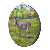 Niedlicher Donkey Gray Burro in Weide Dartscheibe (Vorderseite rechts)