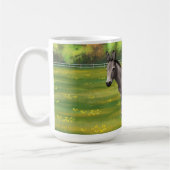 Niedlicher Donkey Gray Burro in Weide Kaffeetasse (Links)