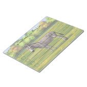 Niedlicher Donkey Gray Burro in Weide Notizblock (angewinkelt)