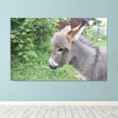 Niedlicher Donkey Leinwanddruck (Insitu (Holzboden))