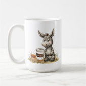Niedlicher Donkey mit Kaffee-Tasse Kaffeetasse (Links)
