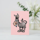 Niedlicher Donkey Postkarte (Stehend Vorderseite)