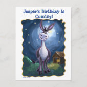 Niedlicher Donkey Save the Date Party Center Postk Ankündigungspostkarte (Vorderseite)