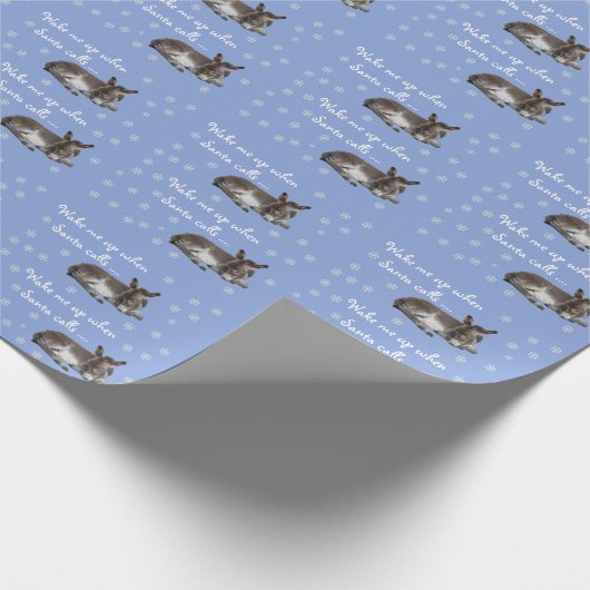 Niedlicher Donkey Snowflakes Geschenkpapier (Ecke)