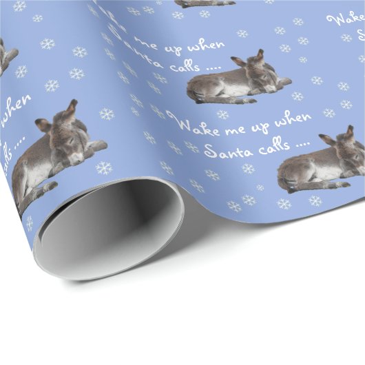 Niedlicher Donkey Snowflakes Geschenkpapier (Rolleneckpunkt)