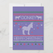 Niedlicher Donkey Ugly Sweater Weihnachtsfeiertag Einladung (Vorderseite)