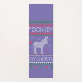 Niedlicher Donkey Ugly Sweater Weihnachtsfeiertag Yogamatte (Vorderseite)