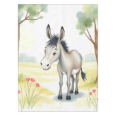 Niedlicher Donkey-Watercolor-Frühling Tischdecke (Vorderseite)