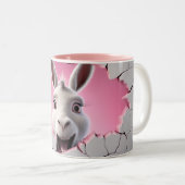 Niedlicher Donkey Zweifarbige Tasse (VorderseiteRechts)
