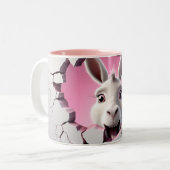 Niedlicher Donkey Zweifarbige Tasse (Vorderseite Links)