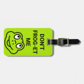 Niedlicher "Don't Frog-et-Me" Frog Gepäckanhänger  (Vorderseite horizontal)