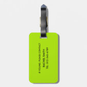 Niedlicher "Don't Frog-et-Me" Frog Gepäckanhänger (Rückseite vertikal)