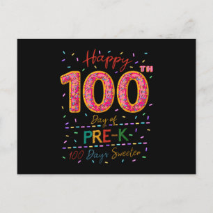 Niedlicher Donut 100. Tag der Prek 100 Tage der Sc Einladungspostkarte