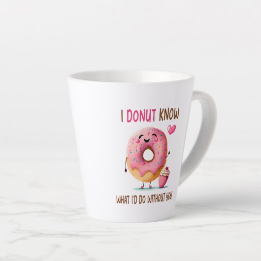 Niedlicher Donut Bridesmaid-Vorschlag Latte Tasse (Rechte Ecke)