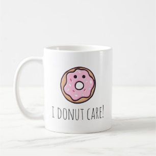niedlicher Donut-Cartoon-Zitat Kaffeetasse