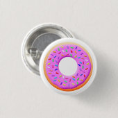 Niedlicher Donut Zeichnend mit Sprinklen Button (Vorne & Hinten)