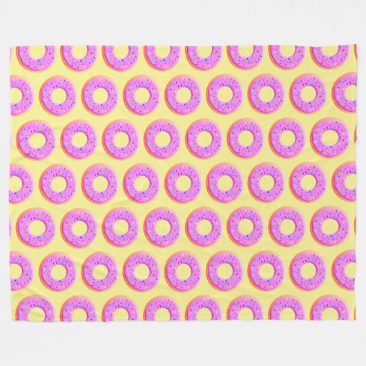 Niedlicher Donut Zeichnend mit Sprinklen Fleecedecke (Vorderseite (Horizontal))