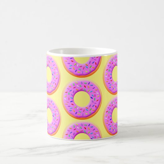 Niedlicher Donut Zeichnend mit Sprinklen Kaffeetasse (Mittel)