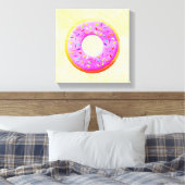 Niedlicher Donut Zeichnend mit Sprinklen Leinwanddruck (Insitu (Schlafzimmer))