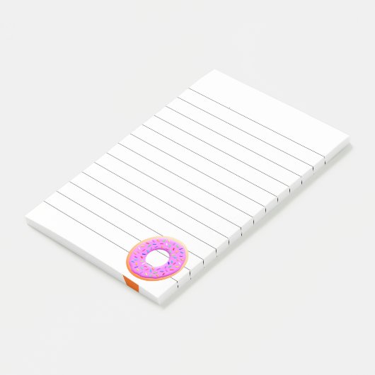 Niedlicher Donut Zeichnend mit Sprinklen Post-it Klebezettel (angewinkelt)
