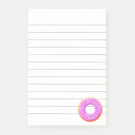 Niedlicher Donut Zeichnend mit Sprinklen Post-it Klebezettel (Vorderseite)