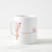 Niedlicher Doodle Bear kundenspezifische Coffee-Ta Kaffeetasse (Vorderseite Links)