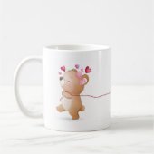 Niedlicher Doodle Bear kundenspezifische Coffee-Ta Kaffeetasse (Links)