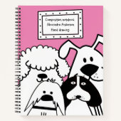 Niedlicher Doodle Notizblock (Vorderseite)