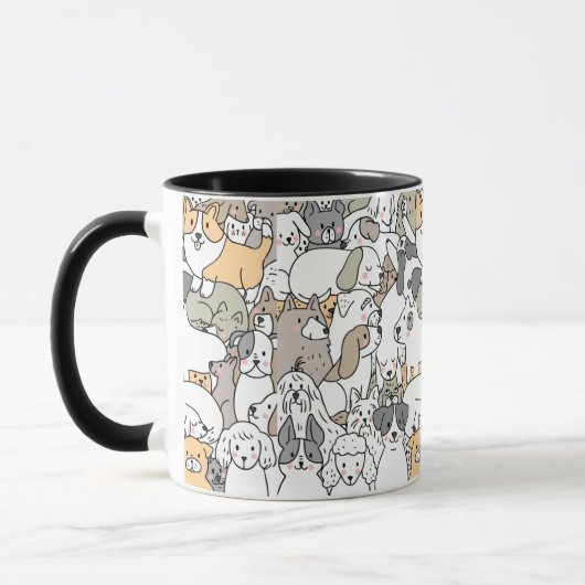 Niedlicher Doodle Tasse (Links)