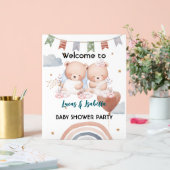 Niedlicher Doppelstar Ballon Babydusche Party Acrylschild (Hochzeit)