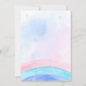 Niedlicher Doppelstar Ballon Babydusche Party Einladung (Rückseite)