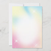 Niedlicher Doppelstar Ballon Babydusche Party Einladung (Rückseite)