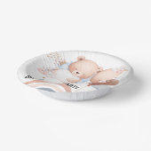 Niedlicher Doppelstar Ballon Babydusche Party Pappteller (Gewinkelt)