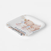 Niedlicher Doppelstar Ballon Babydusche Party Pappteller (Gewinkelt)