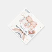 Niedlicher Doppelstar Ballon Babydusche Party Serviette (Ecke)
