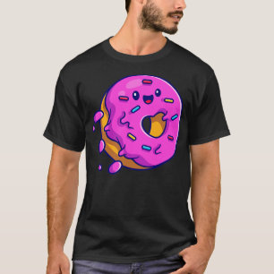 Niedlicher Doughnut Flying Cartoon T-Shirt