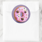 Niedlicher Doughnut Runder Aufkleber (Tasche)
