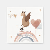 Niedlicher Drache, afrikanische Jungs, Babydusche Serviette (Vorderseite)