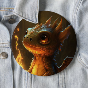 Niedlicher Drache Button