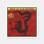 Niedlicher Drache Chinesisches Jahr 2024 Zodiac Ge Serviette (Vorderseite)